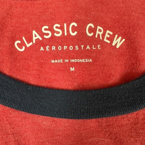 AEROPOSTALE Y2K Vintage Ringer T-Shirt Aero 1987 East Coast Graphic M - Picture 5 of 5